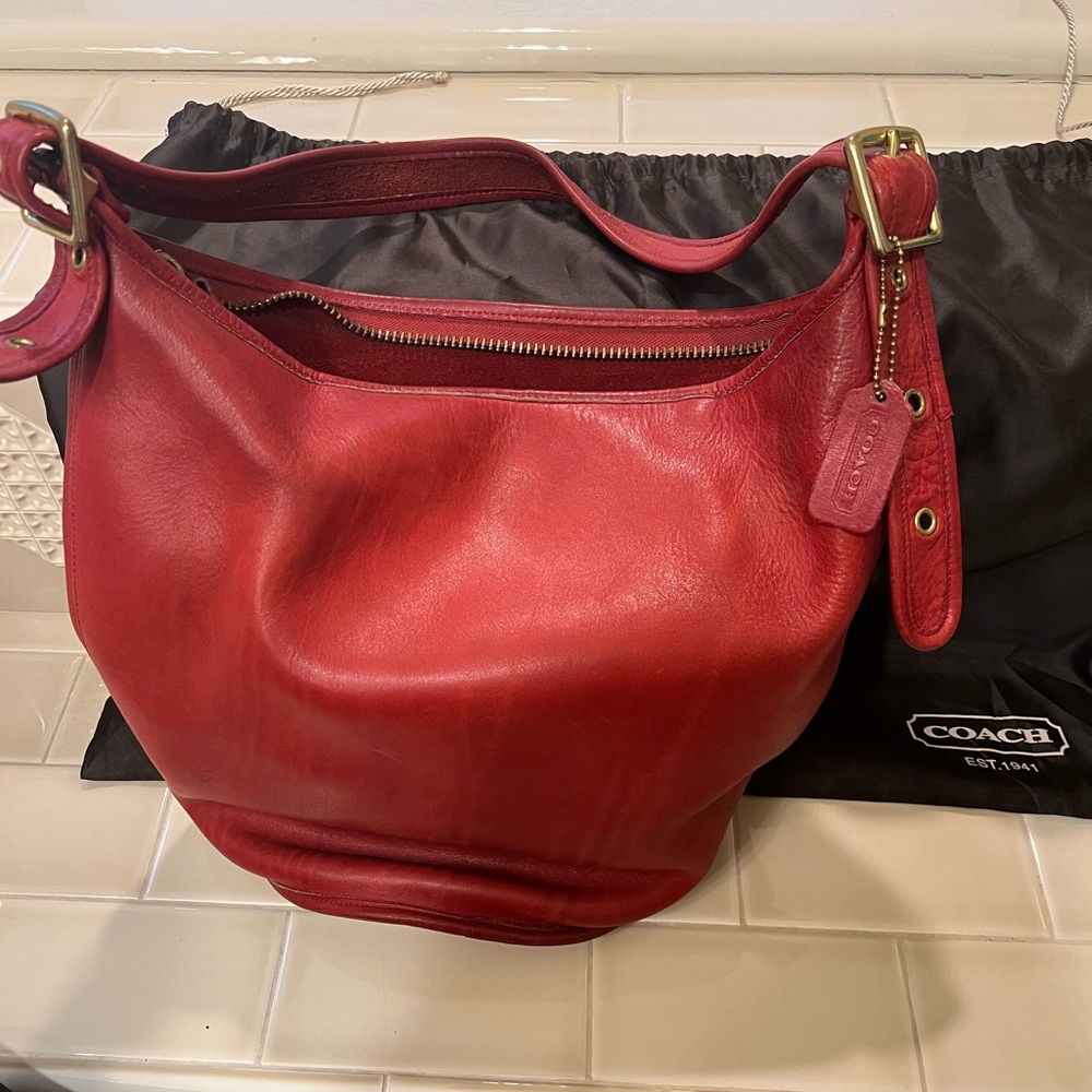Vintage used coach original bucket bag